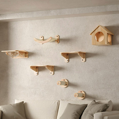 Sky Loft Wall-Mounted Cat Wall Shelves 