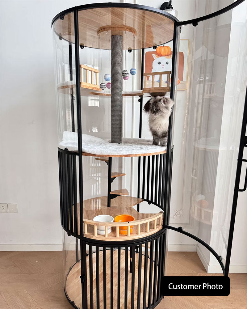 Sky Castle Panoramic Glass Cat Villa
