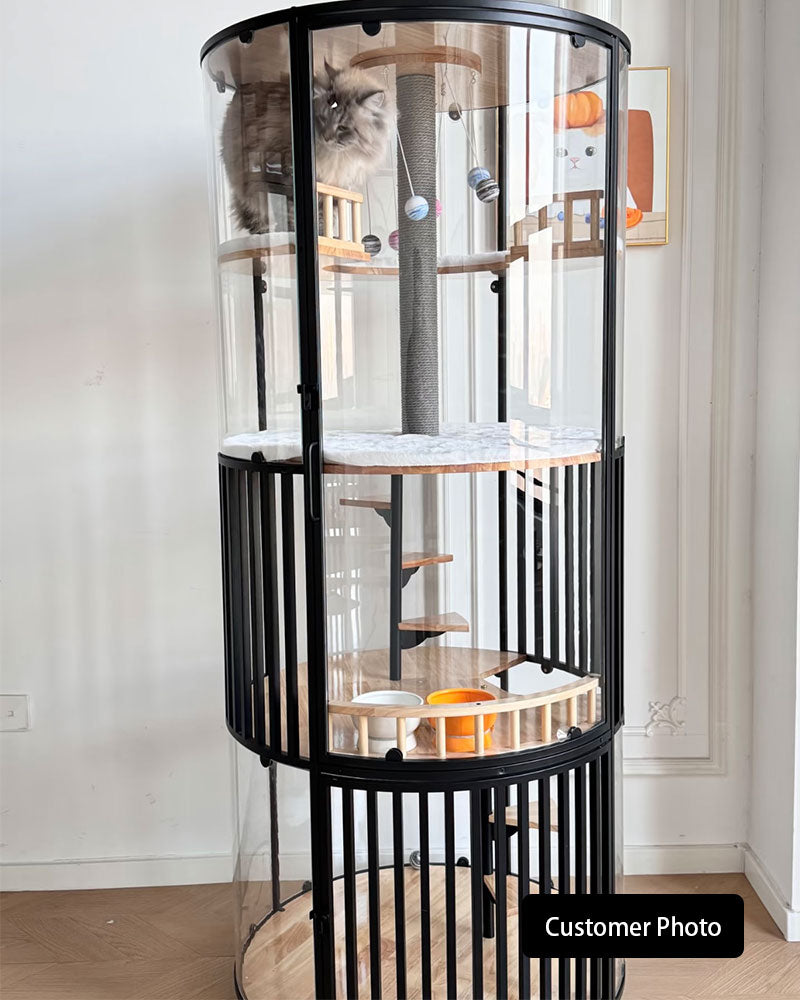 Sky Castle Panoramic Glass Cat Villa
