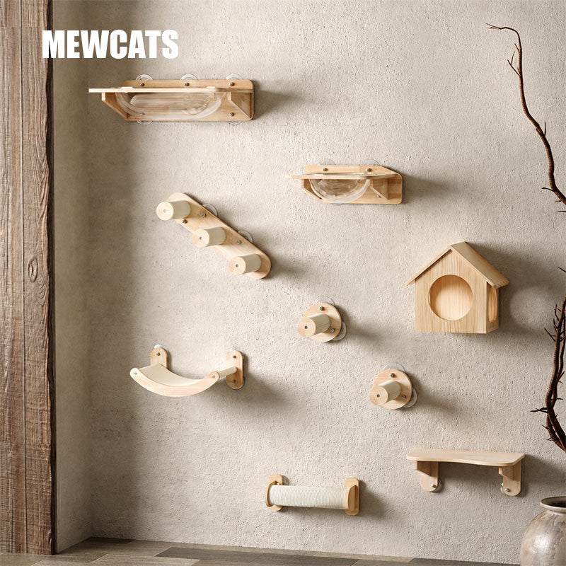 Sky Loft Wall-Mounted Cat Wall Shelves 