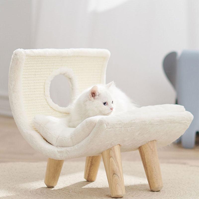 Soft Wooden Cat Scratching Bed with Cushion