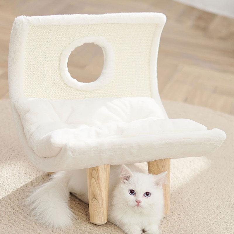 Soft Wooden Cat Scratching Bed with Cushion