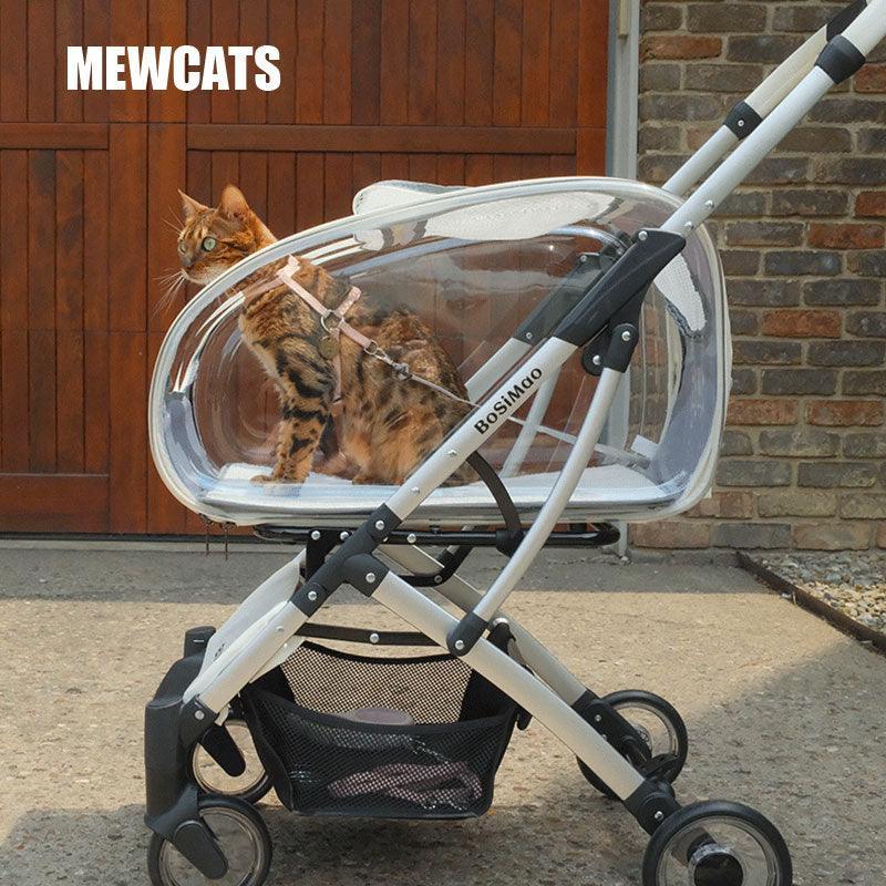 Stylish Detachable Cat Stroller 3 Color Pet Carrier on Wheels