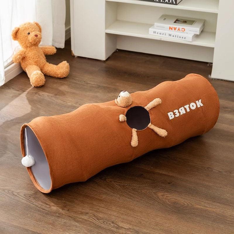 Suede Cat Tunnel Maze Bed