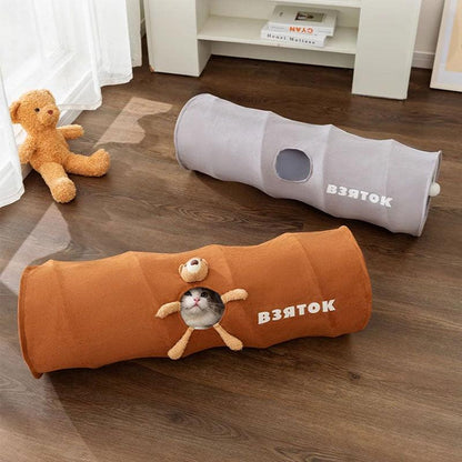 Suede Cat Tunnel Maze Bed