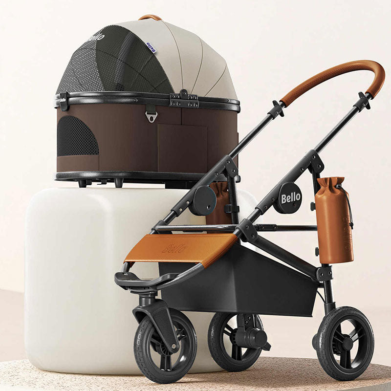 Three-wheeled Cat Carrier Rolling Stroller