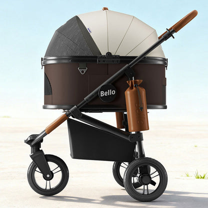 Three-wheeled Cat Carrier Rolling Stroller