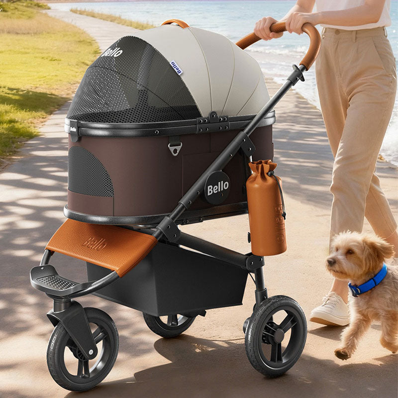 Three-wheeled Cat Carrier Rolling Stroller
