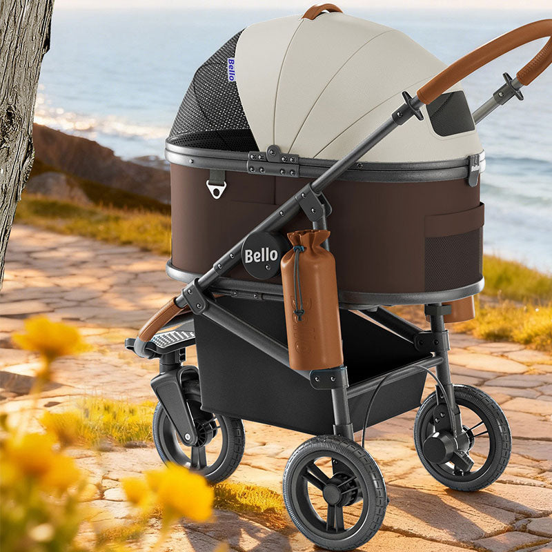 Three-wheeled Cat Carrier Rolling Stroller