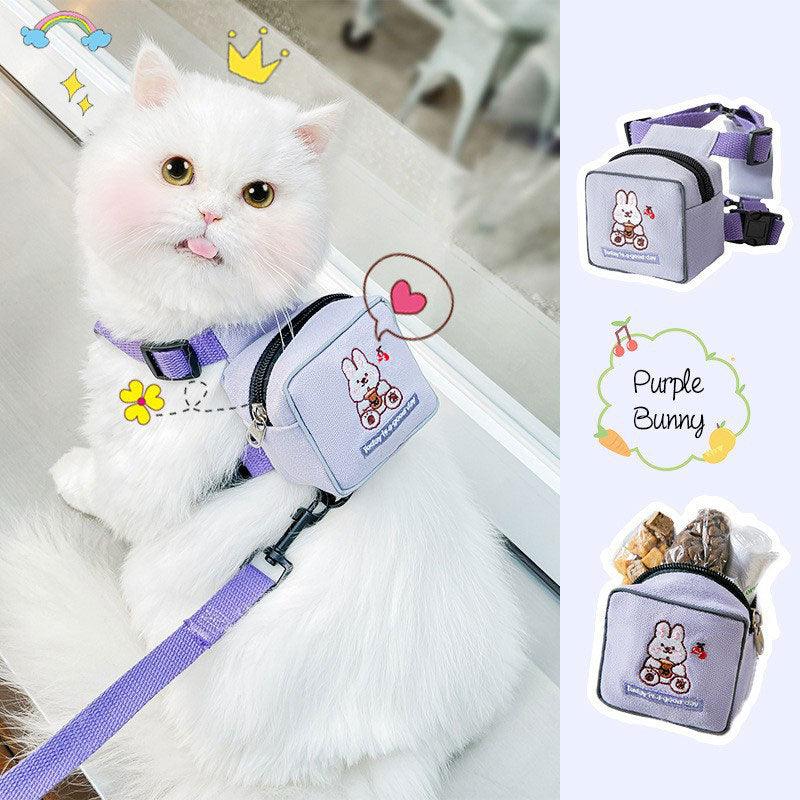 Travel Bag Cat Leash Set Harness Cat Lead