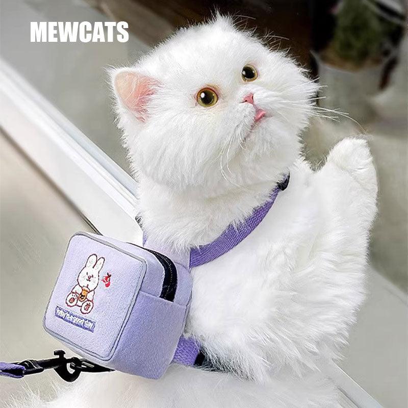 Travel Bag Cat Leash Set Harness Cat Lead