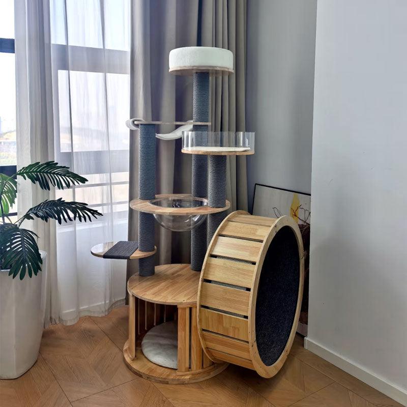 Treadmill Cat Climbing Tree Exercise Wheel