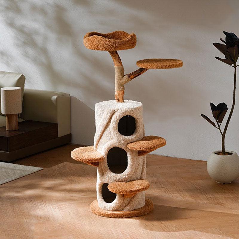 Treehouse Cat Tree for Multiple Cats Climbing Condo