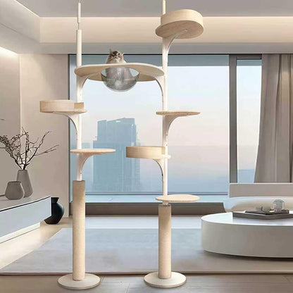 Twin Towers Floor to Ceiling Cat Climbing Tree