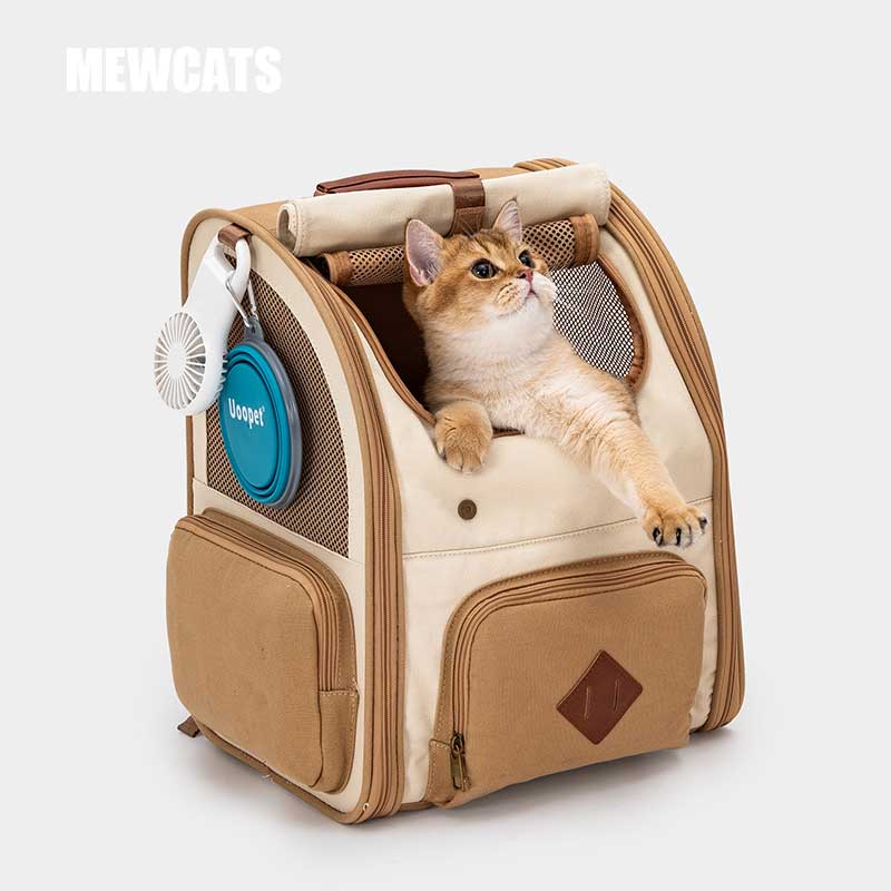 Vintage Cat Carrier Bag Travel Backpack