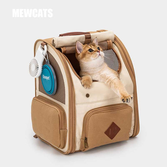 Vintage Cat Carrier Bag Travel Backpack