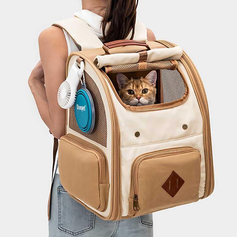 backpack for cat to travel in Vintage Cat Carrier Bag Travel Backpack MEW0019 / Handbag 42*22*60cm / within 18 lbs