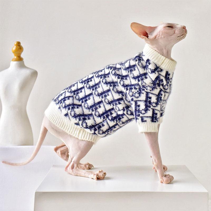 Warm Devon Sphynx Hairless Cat Clothes Pullover Sweater