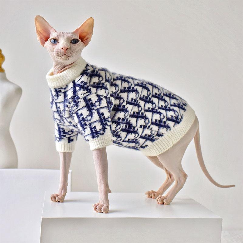 Warm Devon Sphynx Hairless Cat Clothes Pullover Sweater