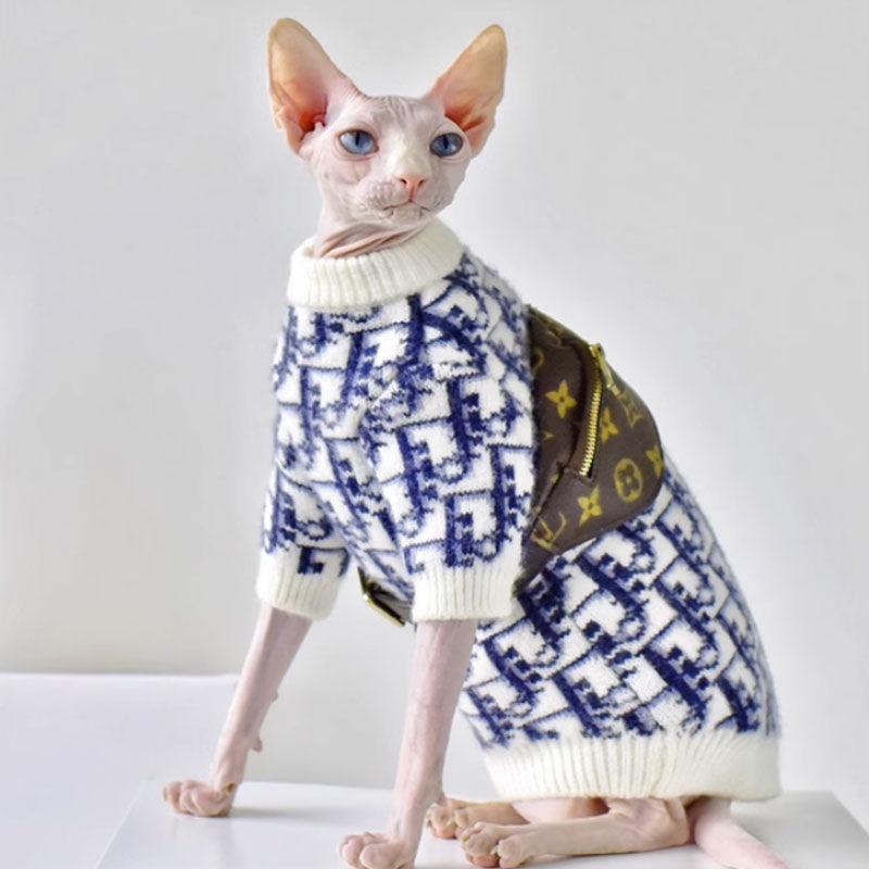 Warm Devon Sphynx Hairless Cat Clothes Pullover Sweater