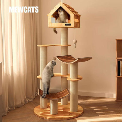 Wooden House Large Cat Climbing Tower
