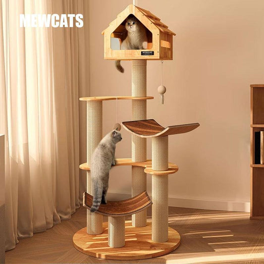 Wooden House Large Cat Climbing Tower
