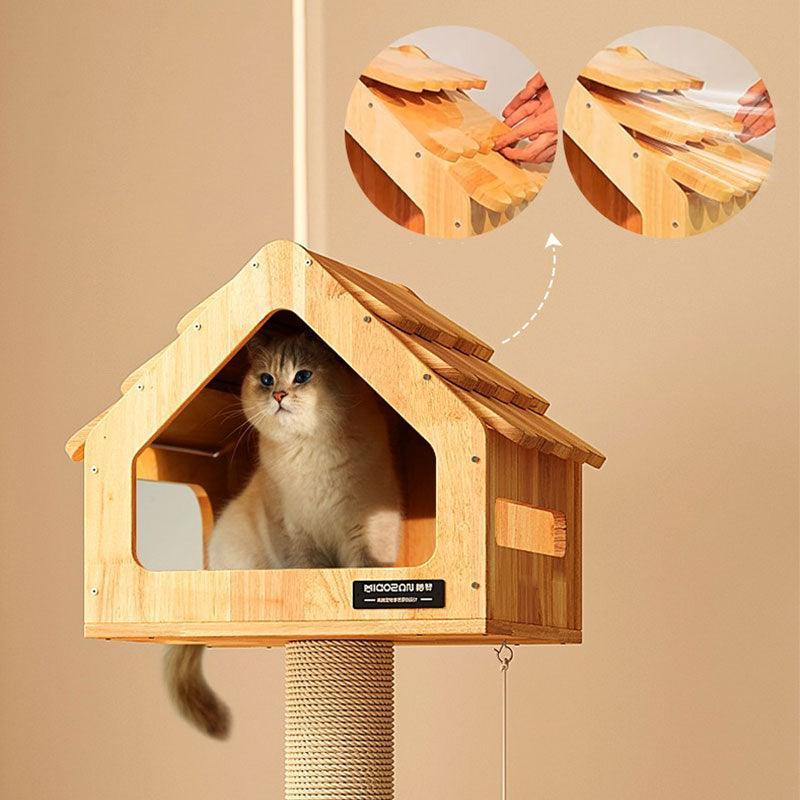 Wooden House Large Cat Climbing Tower