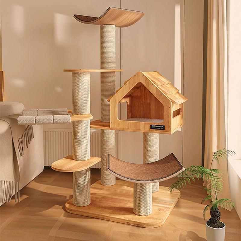 Wooden House Large Cat Climbing Tower