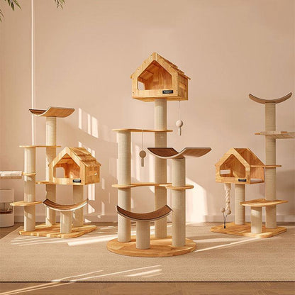 Wooden House Large Cat Climbing Tower