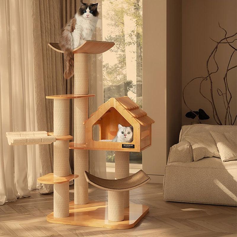 Wooden House Large Cat Climbing Tower