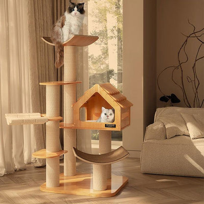 Wooden House Large Cat Climbing Tower