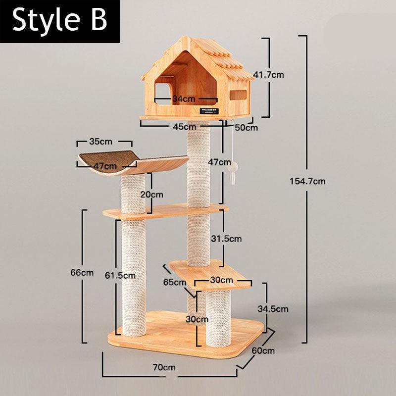 Wooden House Large Cat Climbing Tower