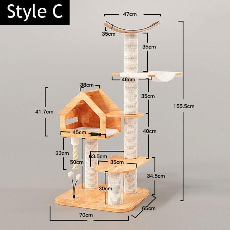 Wooden House Large Cat Climbing Tower