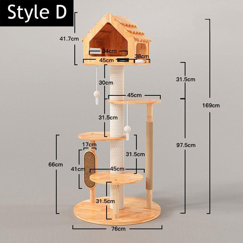 Wooden House Large Cat Climbing Tower