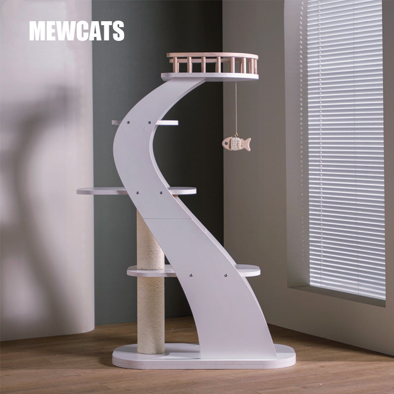 Wooden House Cat Climbing Frame Tower Tree