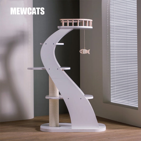 Wooden House Cat Climbing Frame Tower Tree