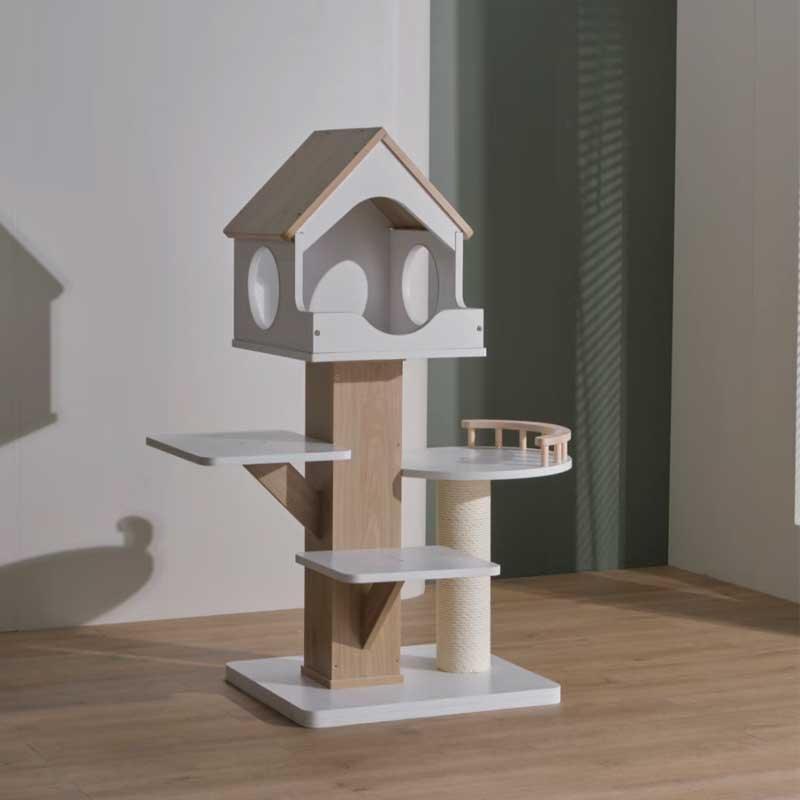 Wooden House Cat Climbing Frame Tower Tree
