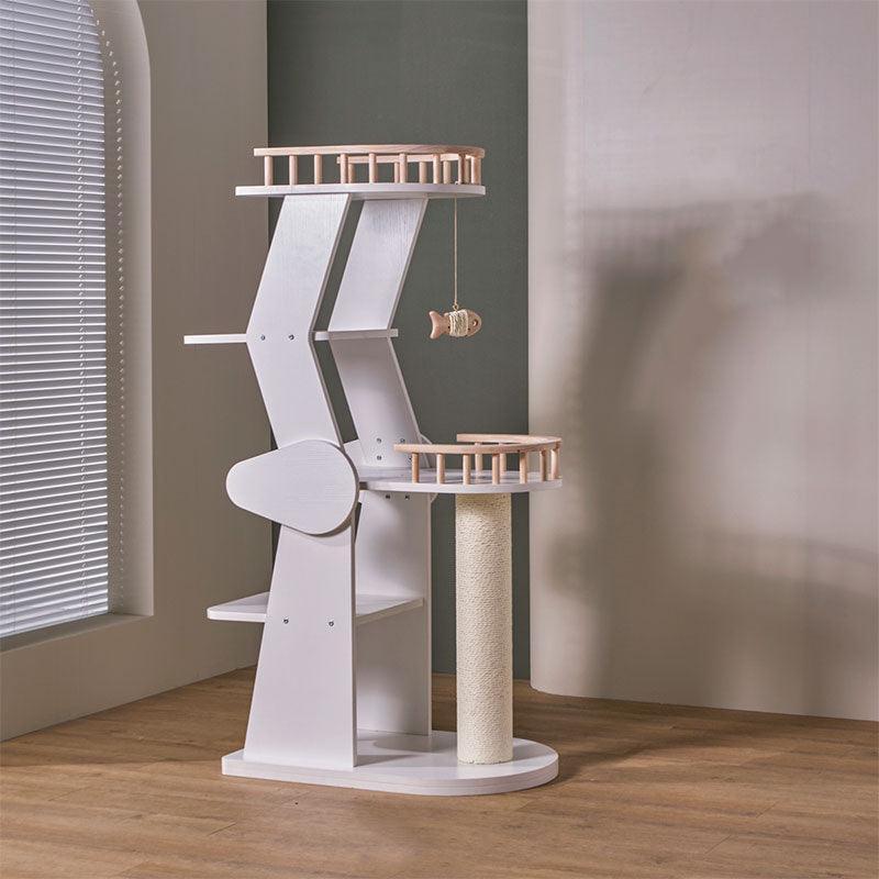 Wooden House Cat Climbing Frame Tower Tree