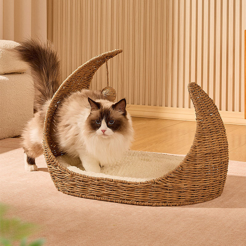 Woven Moon Cozy Breathable Cat Bed