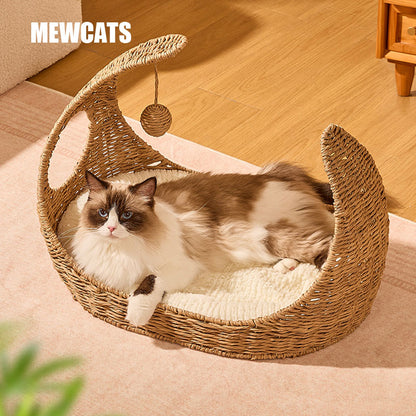 Woven Moon Cozy Breathable Cat Bed