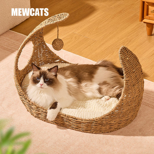 Woven Moon Cozy Breathable Cat Bed