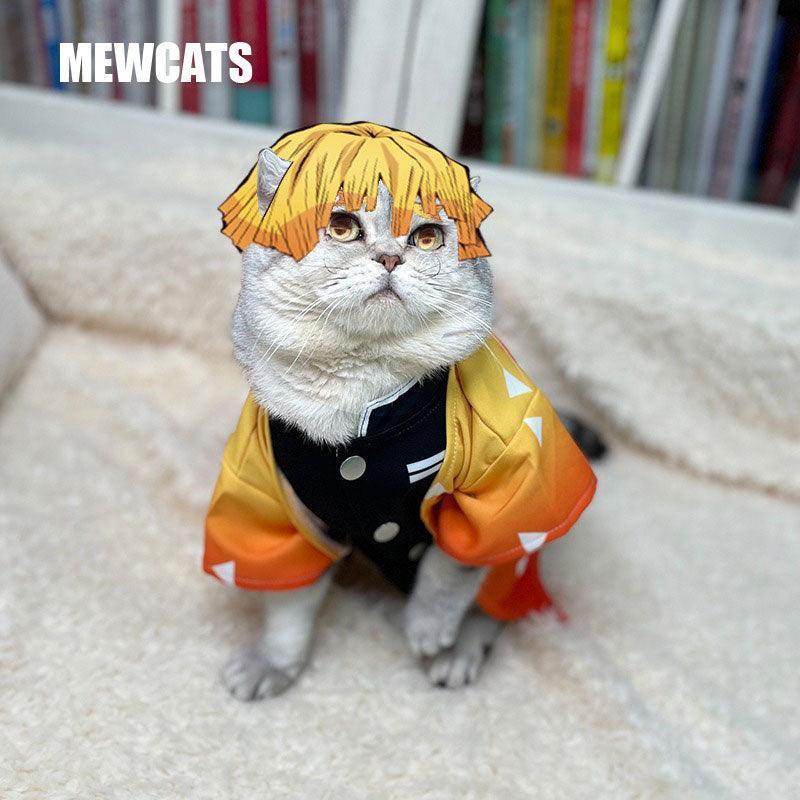 Agatsuma Zenitsu Cat Anime Cosplay Costume