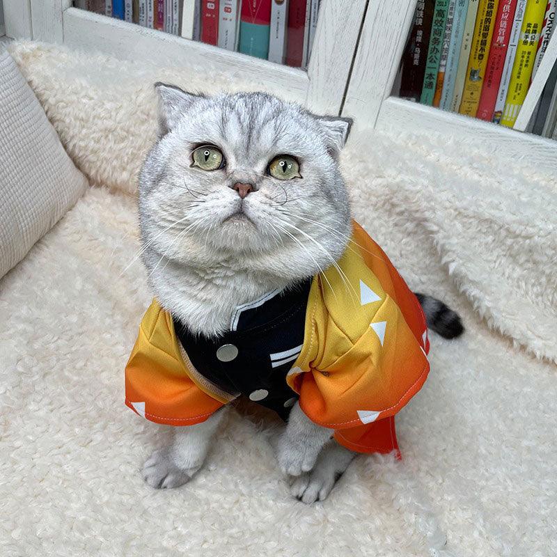 Agatsuma Zenitsu Cat Anime Cosplay Costume