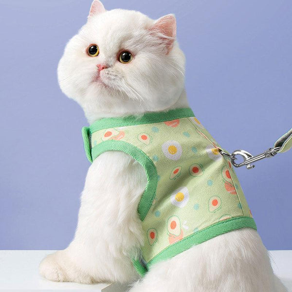 Avocado Cat harness Vest 3 Color Escape Proof Cat Lead - Mewcats