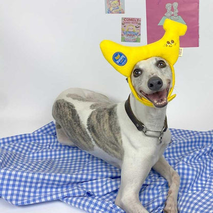 Banana Plush Cat Headgear Funny Pet Cone