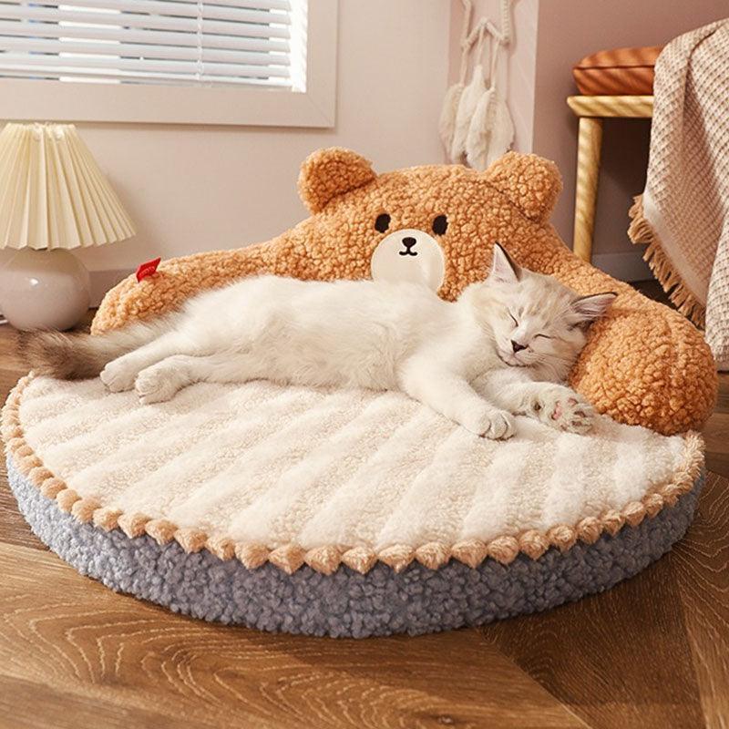 Bear Cat Bed Mat Fluffy Pemovable Pet Pad – MEWCATS