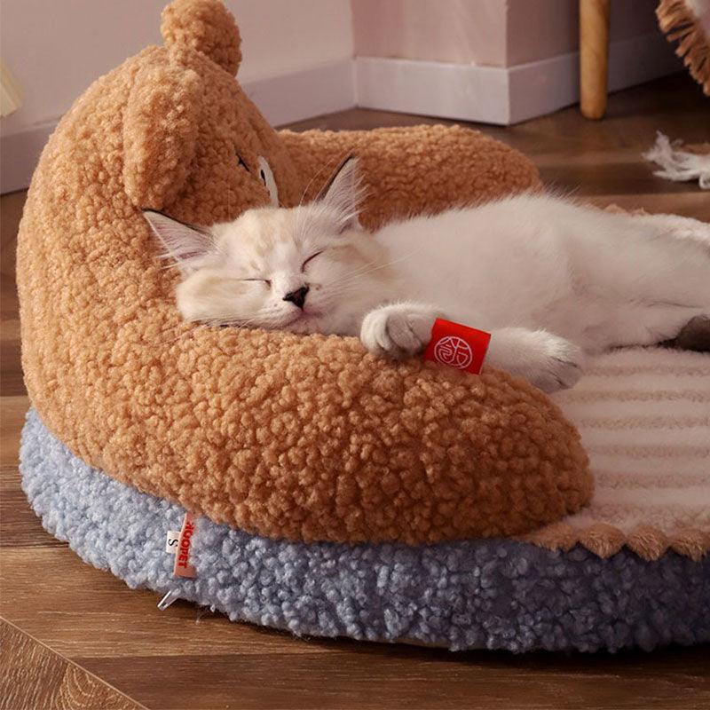 Cat Bed Mat Warm Pemovable Pad Pet Nest