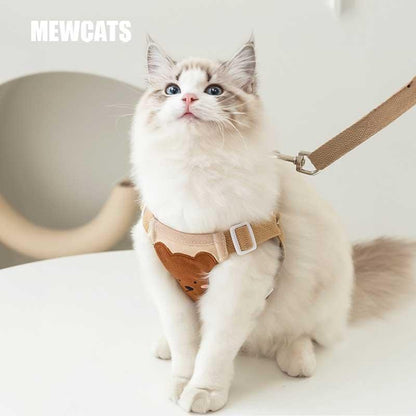 Bear Cat Leash 3 Color Pet Harness - MEWCATS