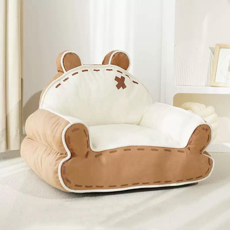 Bear Cuddle Couch Cat Bed Sofa 2 Style Warm Mat - MEWCATS