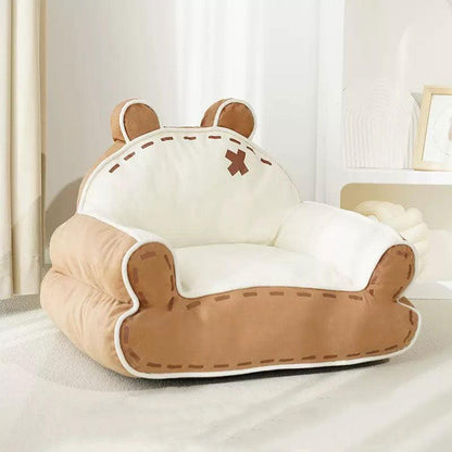Bear Cuddle Couch Cat Bed Sofa 2 Style Warm Mat - MEWCATS